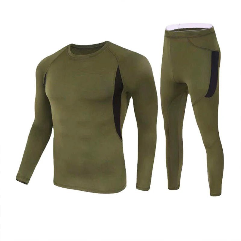 Men's Stretch Thermal Underwear Tactical Sports Shapewear Set - Terozi