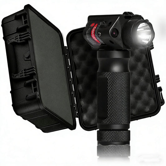 Lumigrip Vertical Flashlight Grip – LED Light with Laser