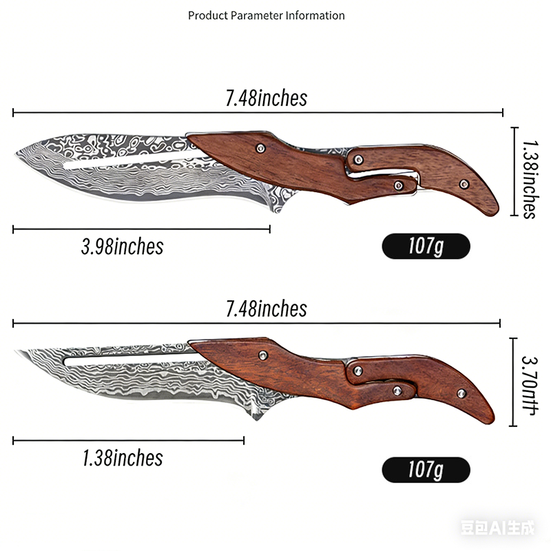 ObsidianMech X-1: Mechanical Damascus EDC Kinetic Folder