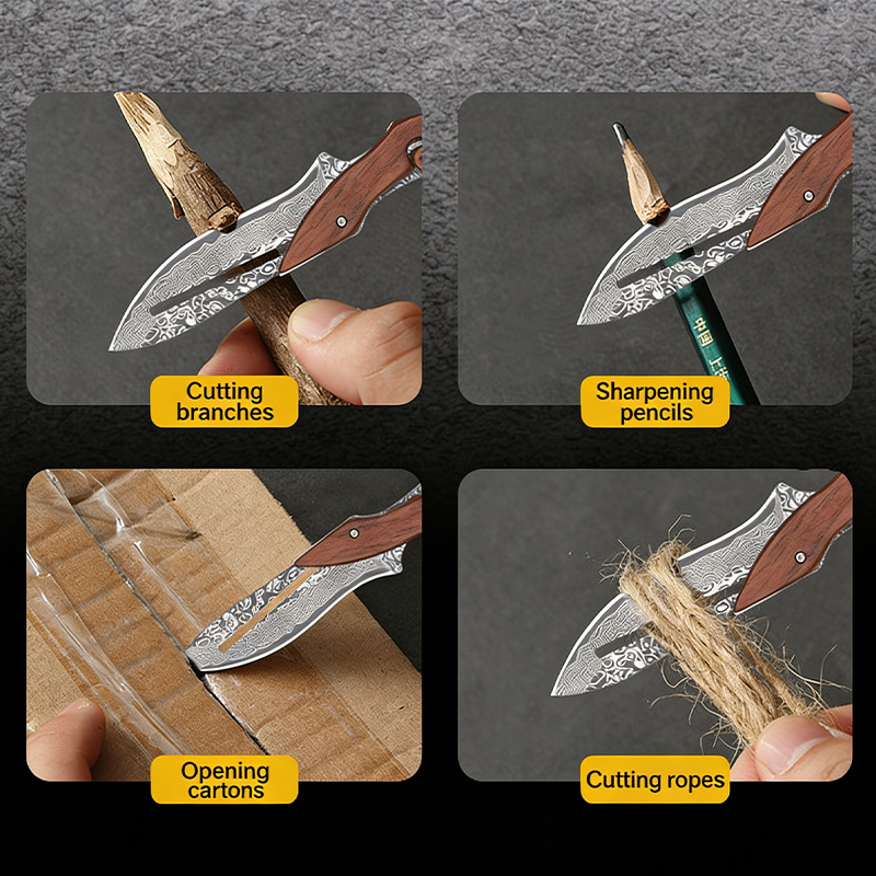 ObsidianMech X-1: Mechanical Damascus EDC Kinetic Folder