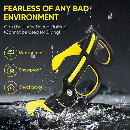OpticBeam Rechargeable LED Safety Glasses with Motion Sensor