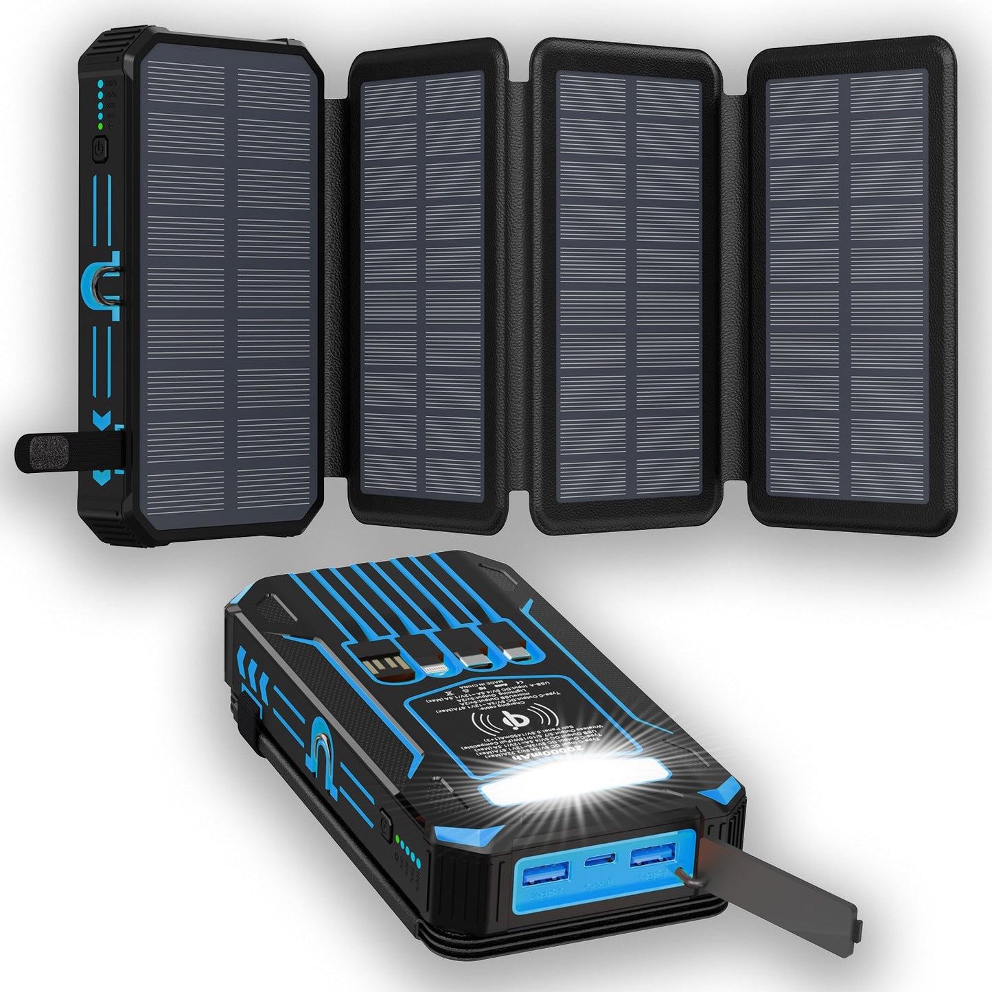 SolarArmor · Quad-Panel 20000mAh Solar Power Bank