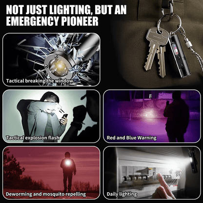 AeroLite Pro Aluminum Flashlight – Pocket - Size Multi - Function Tool - Terozi