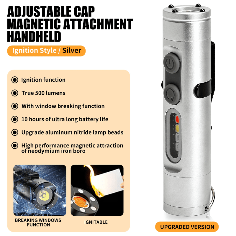 AeroLite Pro Aluminum Flashlight – Pocket - Size Multi - Function Tool - Terozi