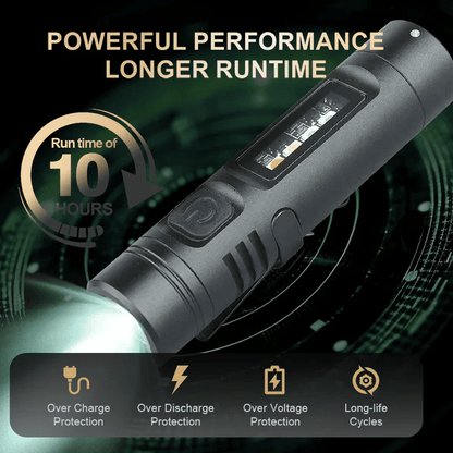AeroLite Pro Aluminum Flashlight – Pocket - Size Multi - Function Tool - Terozi