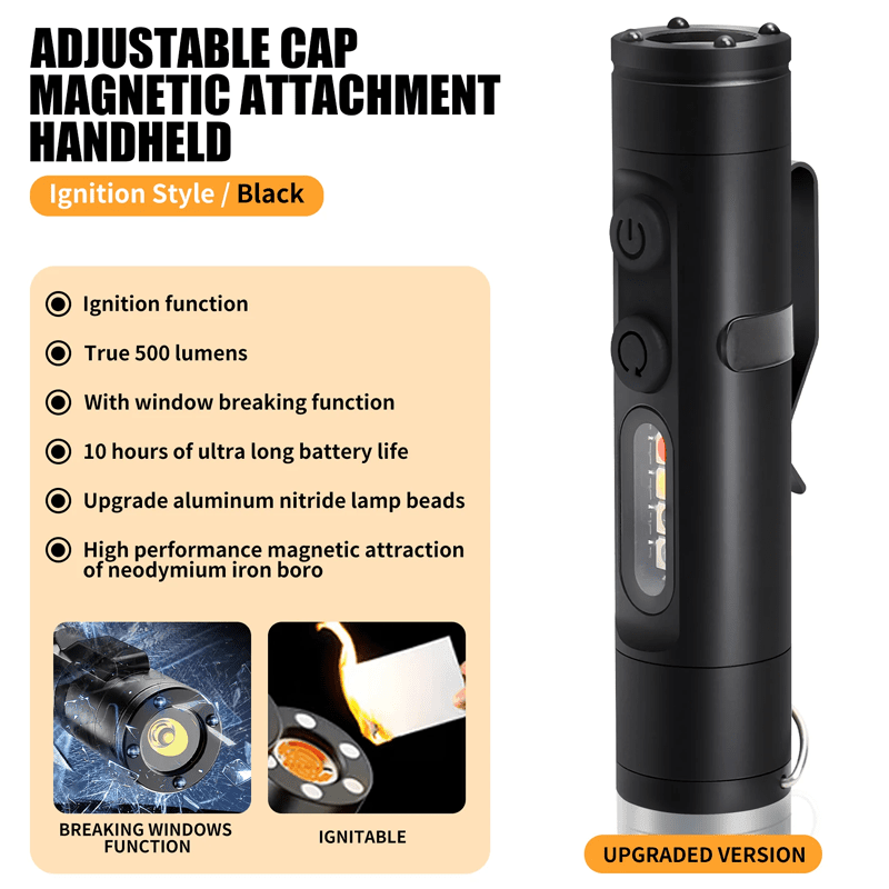 AeroLite Pro Aluminum Flashlight – Pocket - Size Multi - Function Tool - Terozi