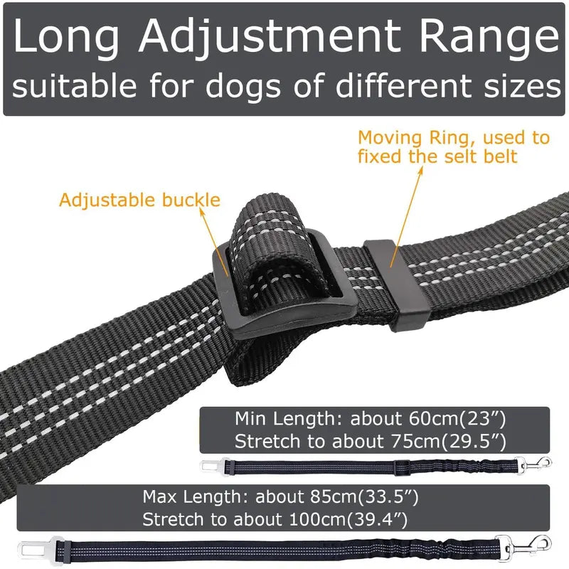 AegisPaws · Elastic Bungee Pet Car Safety Belt