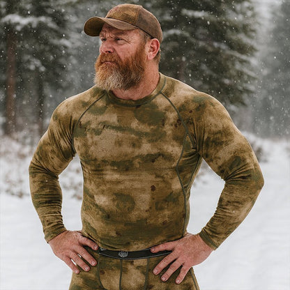 Men's Stretch Thermal Underwear Tactical Sports Shapewear Set - Terozi