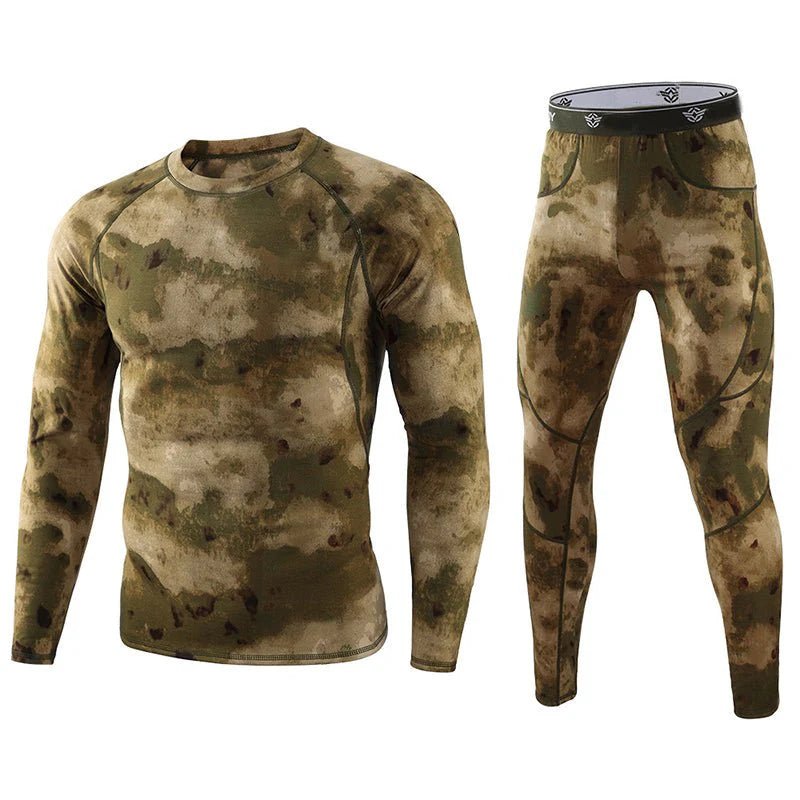 Men's Stretch Thermal Underwear Tactical Sports Shapewear Set - Terozi