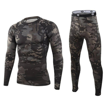 Men's Stretch Thermal Underwear Tactical Sports Shapewear Set - Terozi