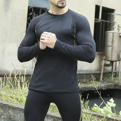 Men's Stretch Thermal Underwear Tactical Sports Shapewear Set - Terozi