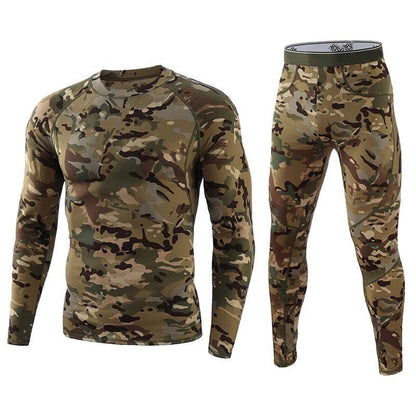 Men's Stretch Thermal Underwear Tactical Sports Shapewear Set - Terozi