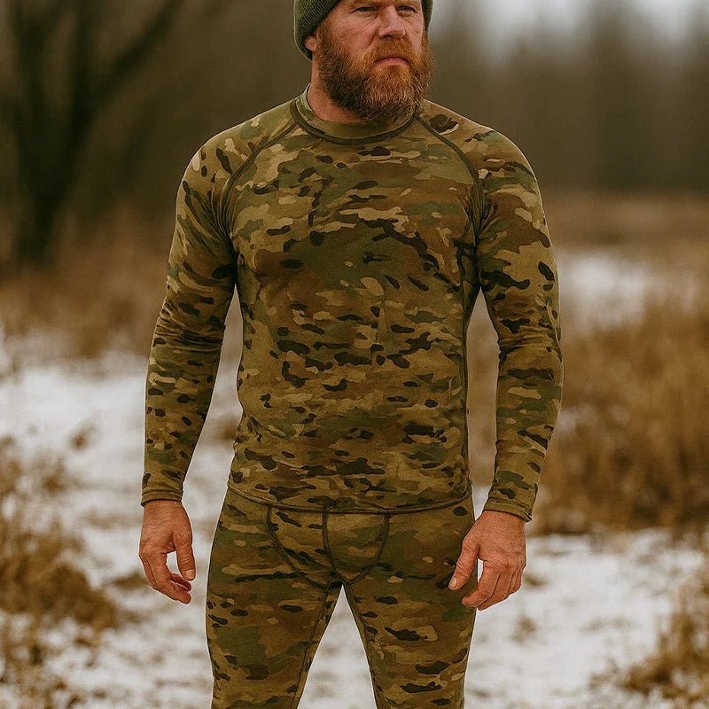 Men's Stretch Thermal Underwear Tactical Sports Shapewear Set - Terozi