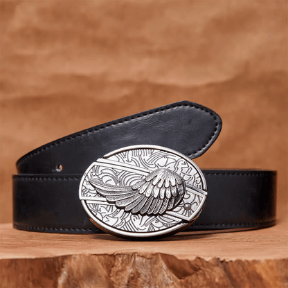 RetroCraft Knife Belt – Classic Leather with Hidden Folding Blade - Terozi