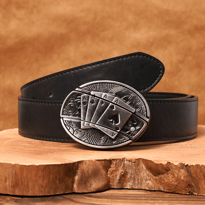 RetroCraft Knife Belt – Classic Leather with Hidden Folding Blade - Terozi