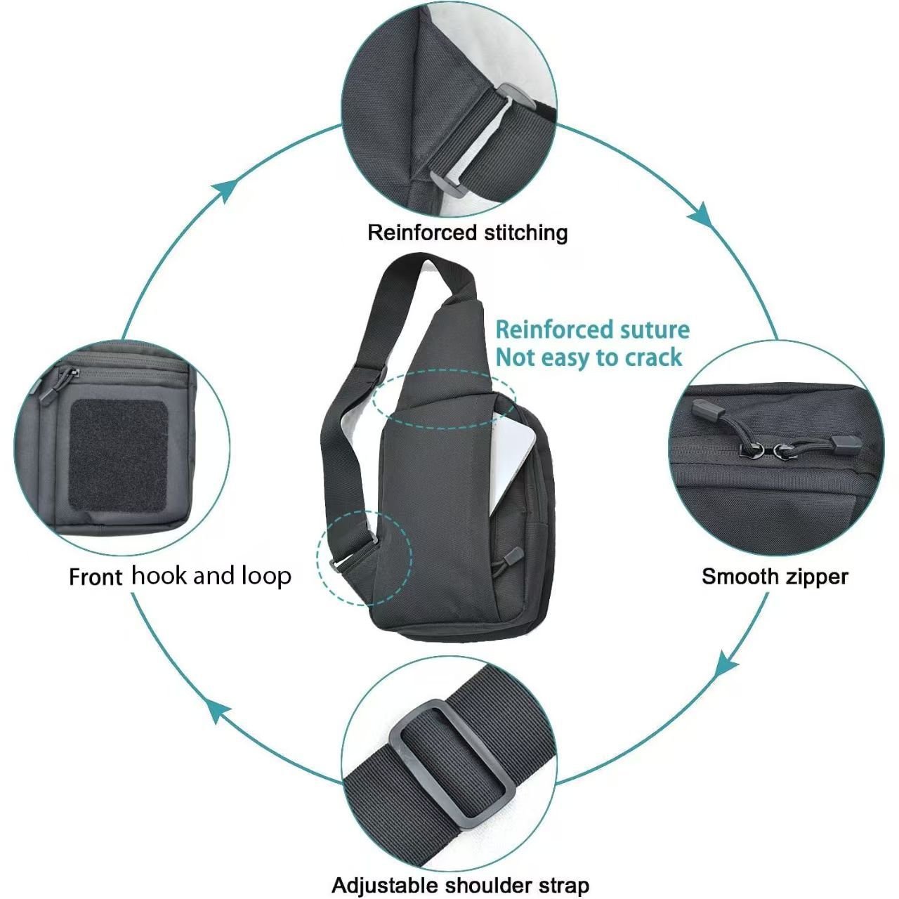 Trailguard Tactical Chest Bag with Holster – Outdoor Multi - Functional Pack - Terozi