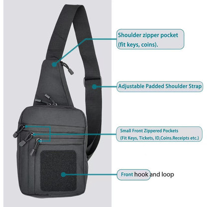 Trailguard Tactical Chest Bag with Holster – Outdoor Multi - Functional Pack - Terozi